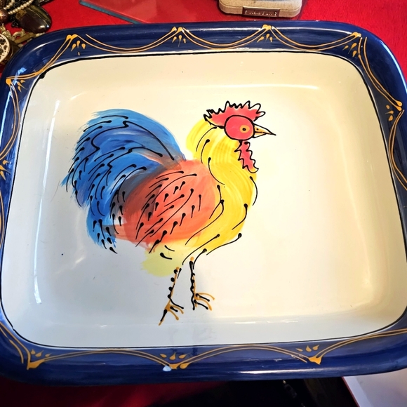 Vintage Artables Canada Rooster Casserole Dish - Picture 1 of 3
